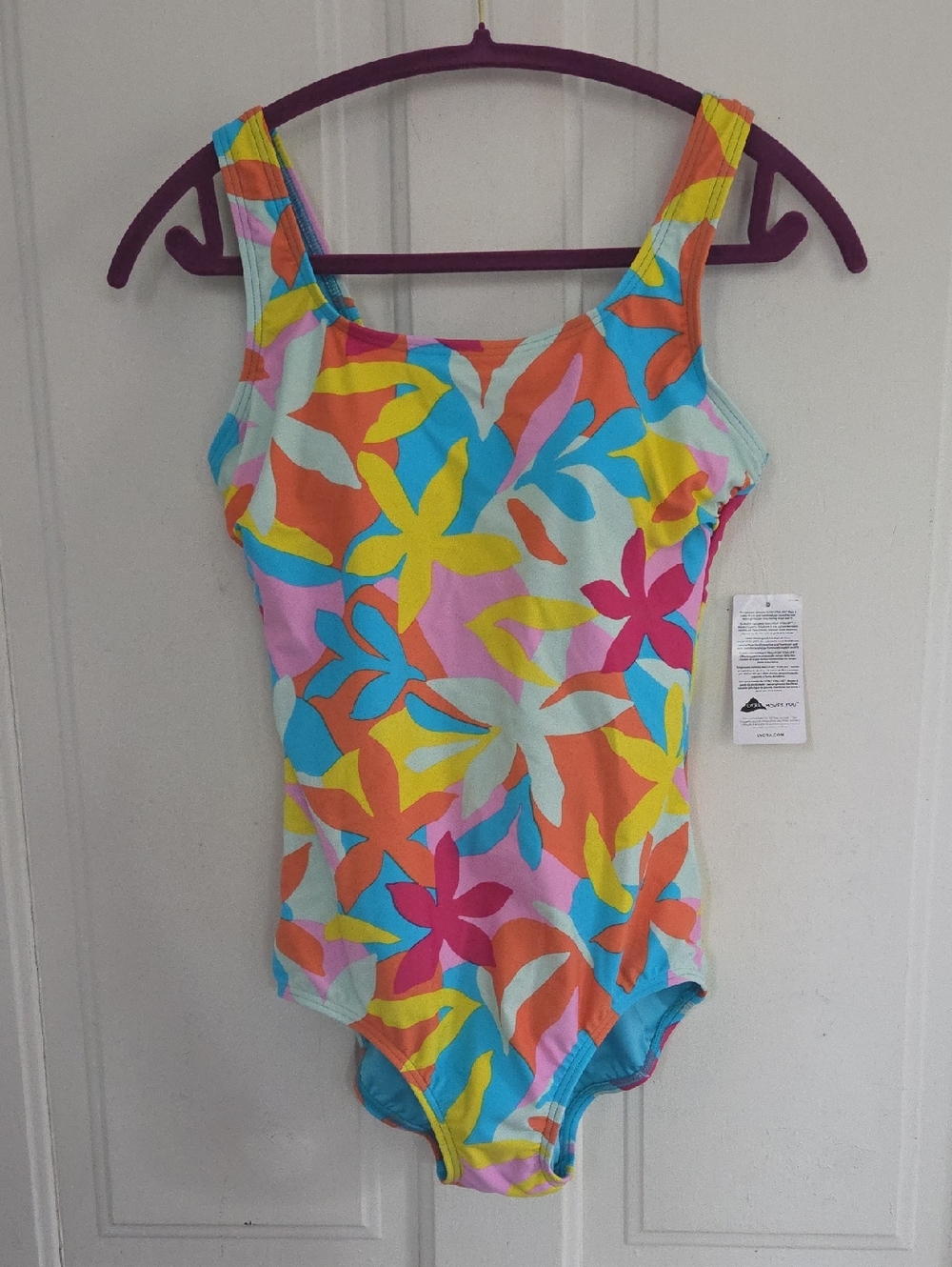 Lands' End Floral One Piece Swimsuit